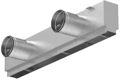 Insulated plenum with air flow control damper for aluminum line diffuser with 1 cartridge sheet - 1250 mm