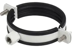 Metal bracket, 125 mm diameter, with rubber (shipping included) RAL9010