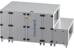 Maxivent WTW air handling units with counterflow heat exchanger, 7600 m³/h, with hot-water coil and cold-water coil, horizontal left-hand configuration - PHE 7600 H WKJL T 02