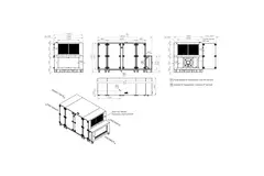 Maxivent WTW air handling units with counterflow heat exchanger, 5000 m³/h, with horizontal right-side hot-water coil - PHE 5000 H WOJR T 01