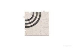 Ergovent curved corner piece for modular plug-in linear grilles with 3 slots