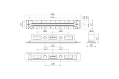 Ergovent Frameless Insertable Linear Grille, 1050 mm, with 125 mm Connection Diameter - Air Conditioning - 2 Slots