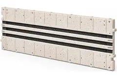 Ergovent adapter for modular insertable linear grilles, 1050 mm - 3 slots