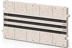 Ergovent adapter for modular insertable linear grilles, 500 mm - 3 slots