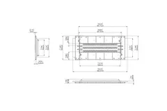Ergovent adapter for modular insertable linear grilles, 500 mm - 3 slots