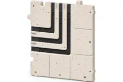 Ergovent 90-degree elbow for modular plug-in linear grilles with 3 slots
