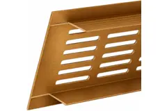 Aluminum baseboard grille - brushed copper, L=400 mm x H=100 mm - RA1040G