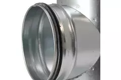 T-piece Ø 80mm with spigot Ø 80mm for spiral duct (90°)