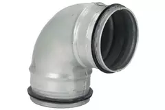 Short round spiral bend 90° Ø 80mm for spiral duct