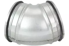 Short round spiral bend 45° Ø 100mm for spiral duct