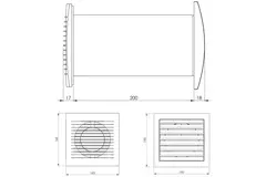 Fan Ø128 mm White with thermostat – SPKT125
