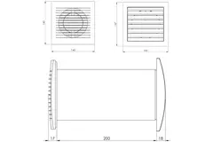 Fan Ø103 mm White with thermostat – SPKT100