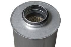 Round silencer diameter 200 mm - length 900 mm (100 mm insulation)