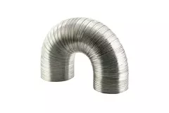 Rigid aluminium ventilation hose diameter 80 mm length 1.5 metres