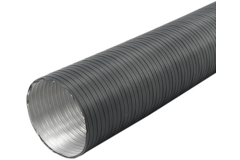 Rigid aluminium ventilation hose diameter 100 mm length 3 metres - anthracite
