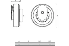 Svara Bathroom Fan with Timer, Humidity and Light Sensor, 100-125 mm (App-Controlled) BLACK