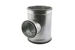 T-piece Ø 125mm with spigot Ø 80mm for spiral duct (90°)