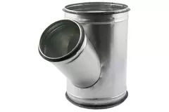T-piece Ø 100mm with spigot Ø 80mm for spiral duct (45°)
