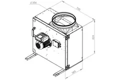Box fan motor outside airflow - MPS 315 EC 30