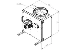 Box fan motor outside airflow - MPS 355 EC 30