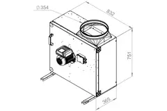 Box fan motor outside airflow - MPS 450 EC 30