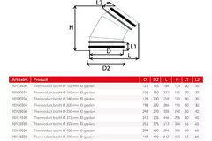Thermoduct 13mm insulated 30 degree elbow bend diameter 315 mm