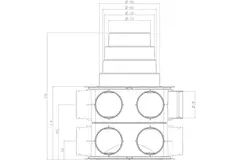 Ubbink DBOX 208V180VE air distribution box - 16 connections