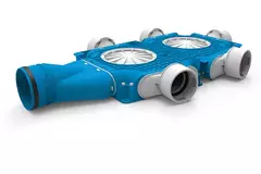 UniflexPlus composite distributor 5x Ø90mm with horizontal spigot Ø125mm