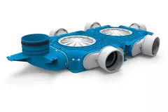 UniflexPlus composite distributor 5x Ø90mm with vertical spigot Ø125mm