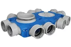 UniflexPlus ventilation sub-distribution box 12x Ø90 mm with spout Ø125 mm
