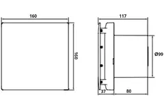 Vent Axia silent bathroom extractor fan Ø100 mm - With timer and humidity sensor - Vent Axia Mute 100 HTN