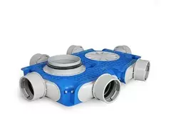 UniflexPlus ventilation main distribution box 6x Ø90mm with spigot Ø125mm.