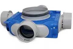 UniflexPlus ventilation sub-distribution box 4x Ø90 mm with spigot Ø125 mm