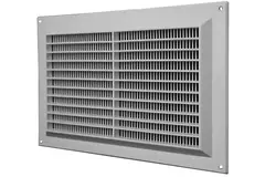 Ventilation grille rectangular with grill 250x170 grey - VR2517P