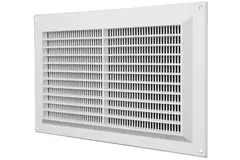 Ventilation grille rectangular with grill 250x170 white - VR2517
