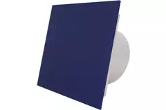 Air Roxy bathroom extractor fan with connection diameter 100 mm with pull cord and power plug - front panel in blue plastic