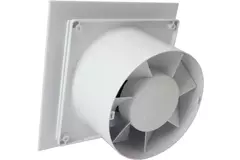 Bathroom extractor fan Ø 100 mm - front panel in glossy white plastic