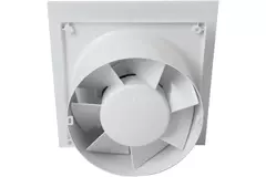 Bathroom extractor fan Ø 100 mm - front panel in glossy white plastic