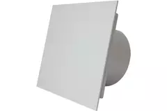Bathroom extractor fan Ø 100 mm - front panel in glossy white plastic