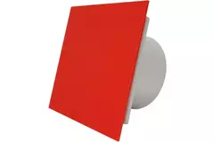 Air Roxy bathroom extractor fan with connection diameter 100 mm with pull cord and power plug - front panel in red plastic