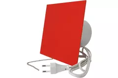 Air Roxy bathroom extractor fan with connection diameter 100 mm with pull cord and power plug - front panel in red plastic