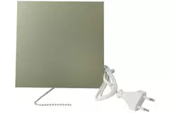 Bathroom extractor fan Ø 100 mm with pull cord and power plug - front panel in satin gold glass
