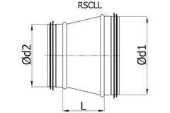 Reducer from Ø 315 mm - Ø 250 mm for spiral duct