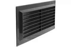 Ventilation grille plastic rectangular 130x300 black - VR1330M