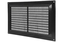 Ventilation grille plastic rectangular 250x170 black - VR2517M
