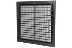 Ventilation grille plastic rectangular 250x250 black - VR2525M