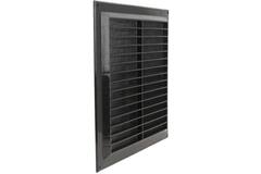 Ventilation grille plastic rectangular 250x250 black - VR2525M