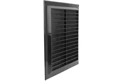 Ventilation grille plastic rectangular 250x250 black - VR2525M