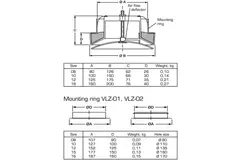 Ventilation supply valves plastic 125mm RAL 9003 with friction springs - VST125