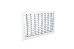 Wall grille 500 x 200 steel with screw fixing and double adjustable vanes - mixed colour RAL 9003